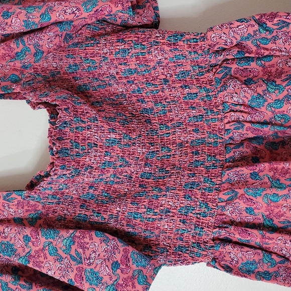 Simply Southern Pink Sea Creatures Square Neck Off Shoulder Top Size Medium - Picture 4 of 10